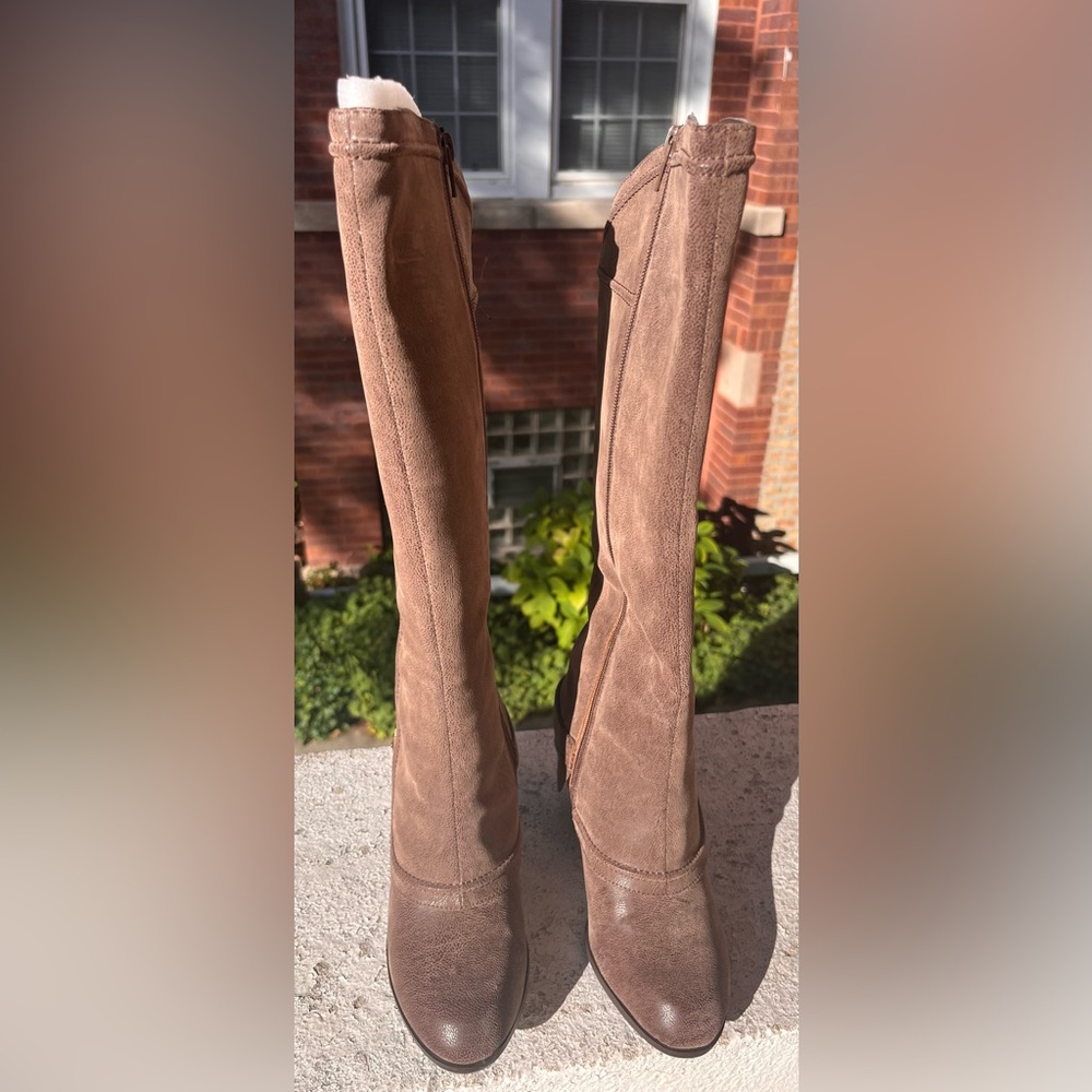 Fergalicious Tan Over the Knee Boots